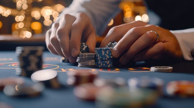 Professional dealers manage each hand Live dealer card dealing